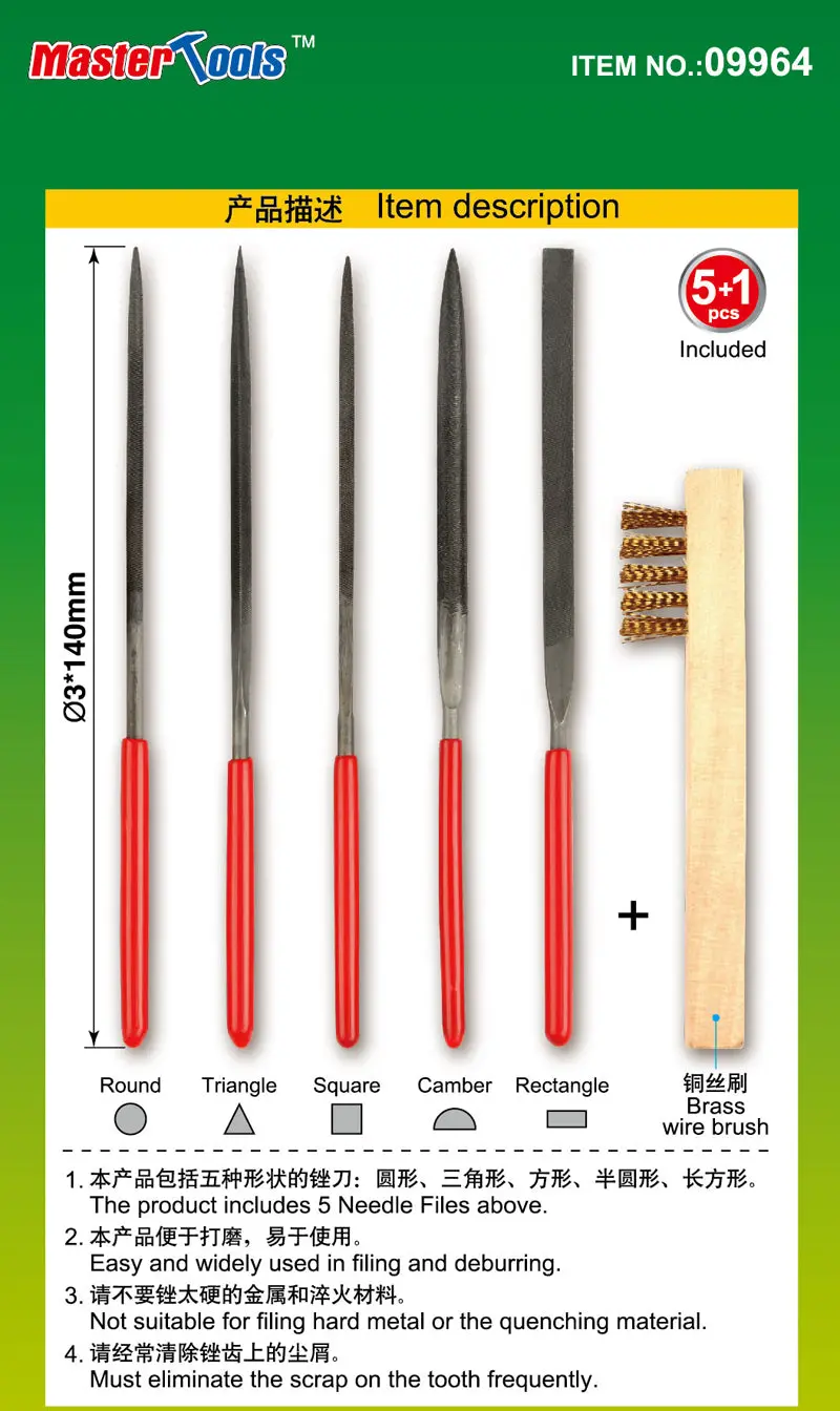 Master Tools Assorted Needle Files Set 1