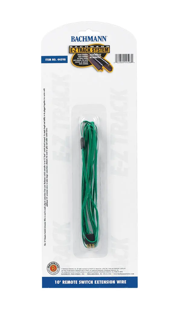 Bachmann 10' Green Switch Extension Wire (All Scales) 1