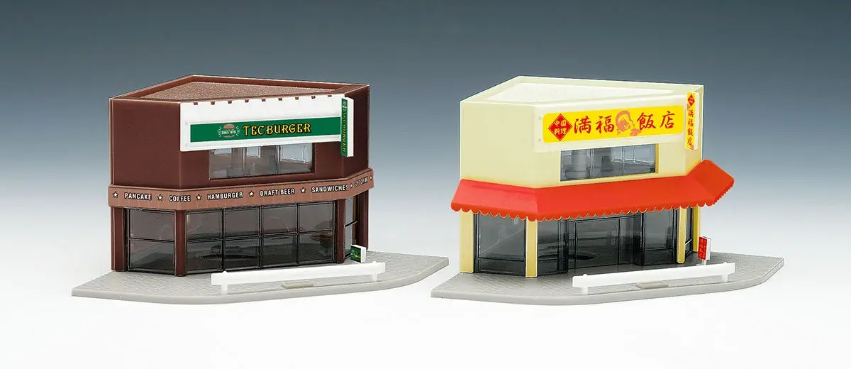 Tomix 4215 Corner Shops (Dark Brown/ Cream) (N Scale) 1