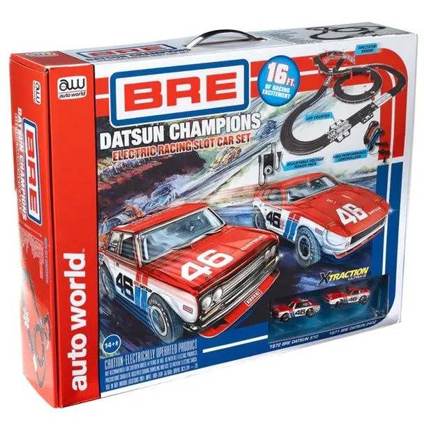 Auto World Bre Datsun Champions 16' Racing Slot Car Set 1