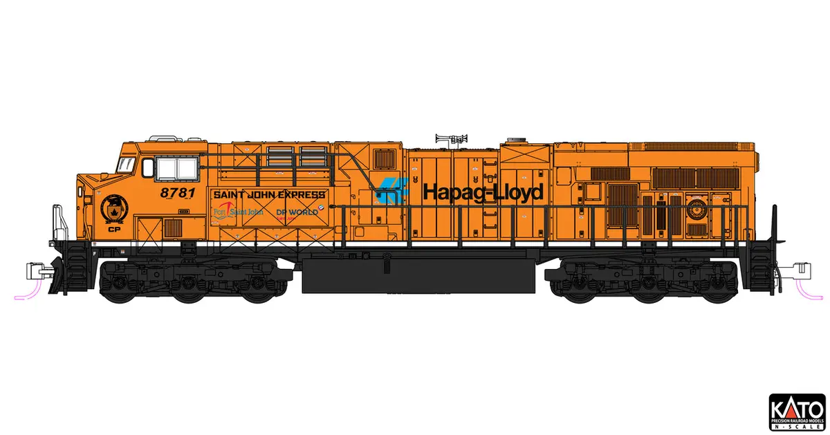 Kato 176-8961 - Ge Es44ac Canadian Pacific (Cp) 8781 (Hapag-Lloyd) - N Scale 1