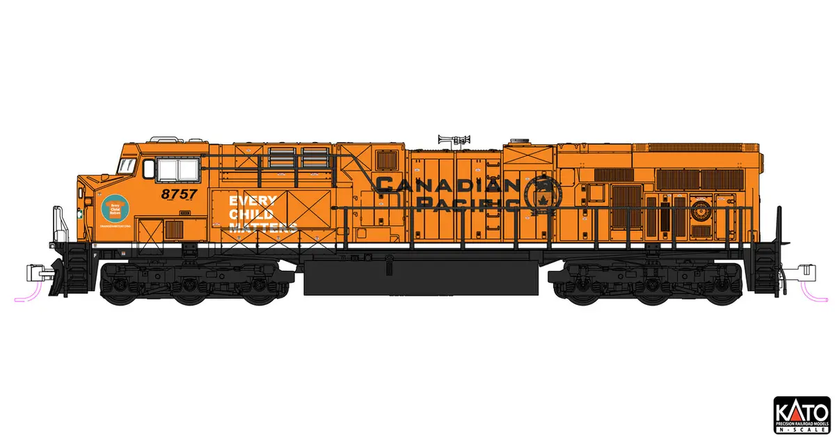 Kato 176-8960 - Ge Es44ac Canadian Pacific (Cp) 8757 (Every Child Matters) - N Scale 1