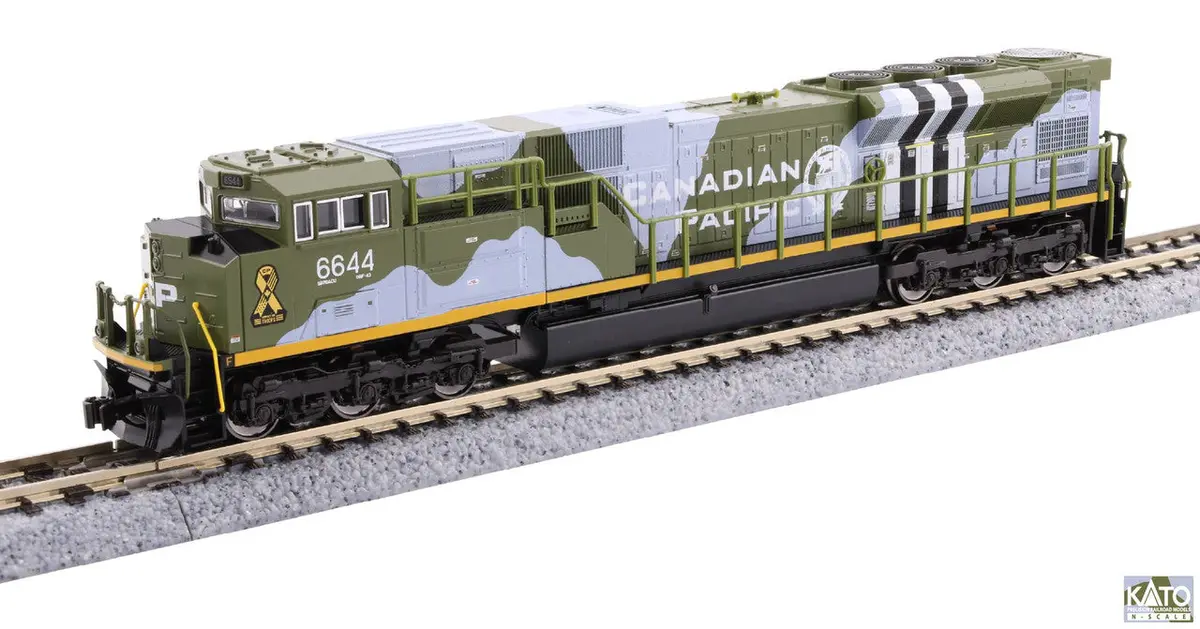 Kato 176-8540- Emd Sd70acu Canadian Pacific (Cp) Military Heritage #6644 (D-Day) - N Scale 1