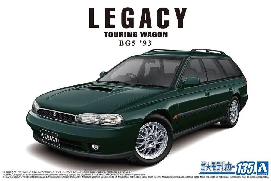 Aoshima 1/24 Subaru Bg5 Legacy Touring Wagon '93 By Aoshima 1