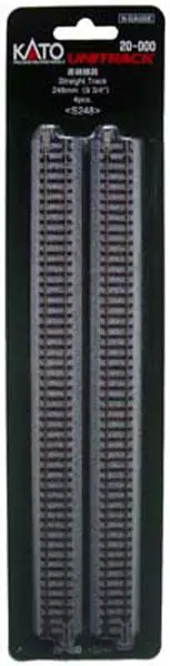 Kato 20-000 248Mm (9 3/4') Straight Track S248 (4 Pcs) (N Scale) 1