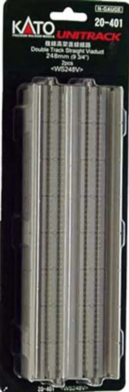 Kato 20-401 248Mm (9 3/4') Double Track Straight Viaduct Track Ws248v (N Scale) 1
