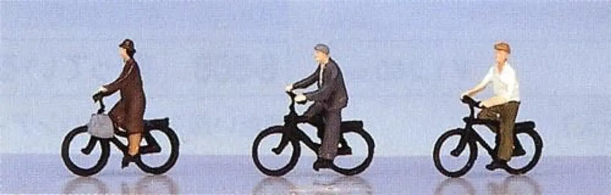 Kato 24-214 Model People 'Middle-Aged People On A Bicycle' (N Scale) 1