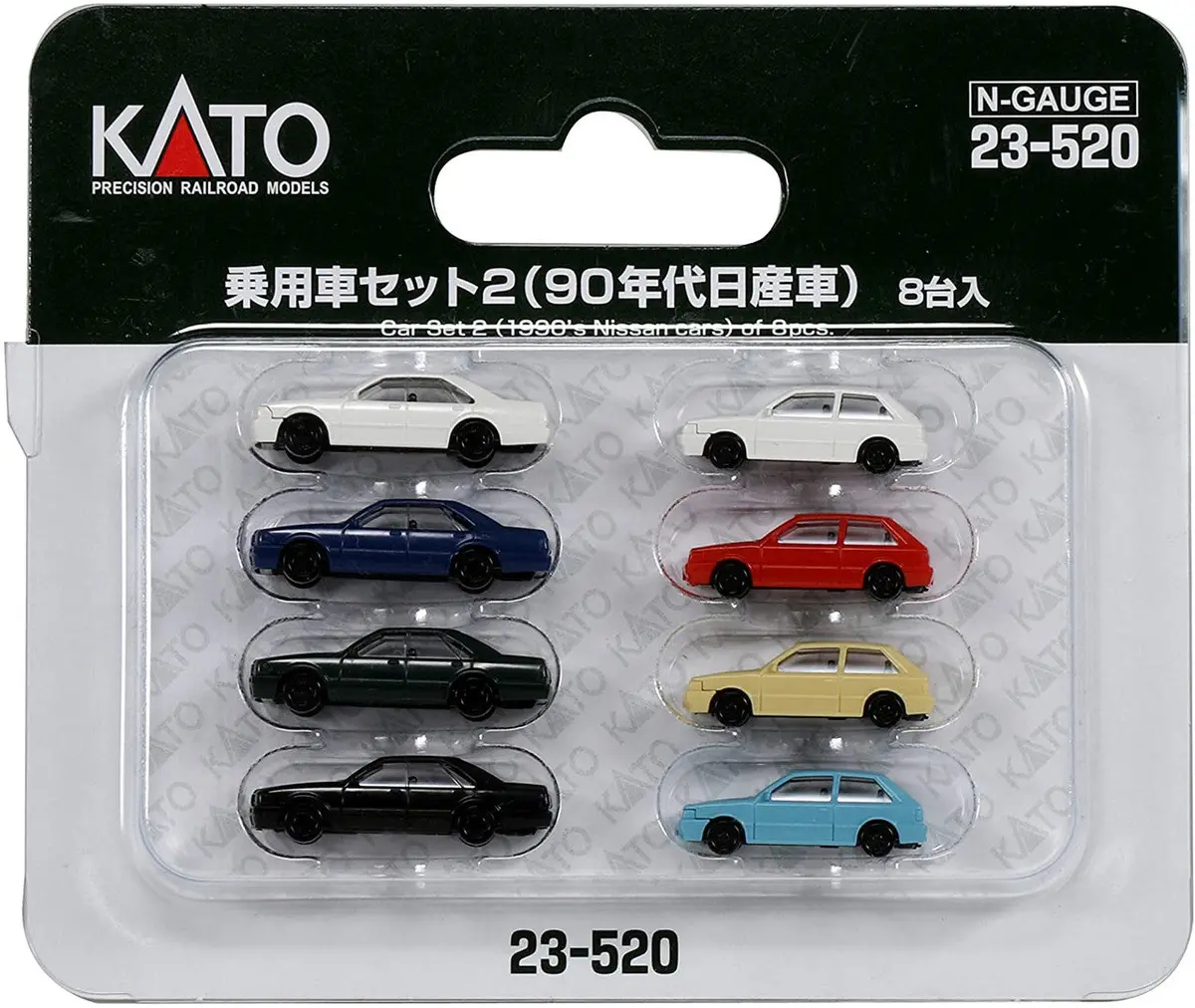 Kato 23-520 Car Set 2 (1990'S Nissan Cars) 8 Cars (N Scale) 1