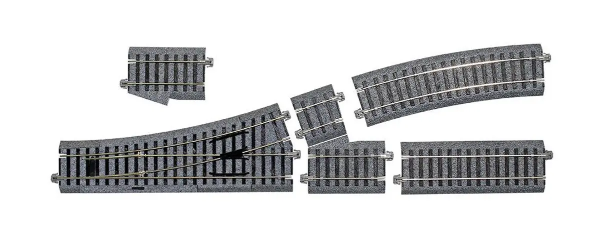 Kato 2-853 Manual Right Turnout R550 (Ho Scale) 1