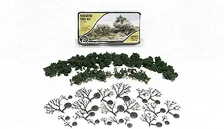 Woodland Scenics Realistic Tree Kit - Deciduous Tree Kit 3"-7" (6) 1