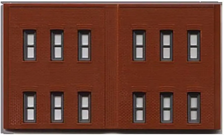 Woodland Scenics Wsc60122 - N Dpm 2 Story Wall/12 Windows (3) 1