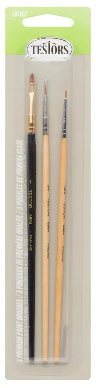Testors Brush Paint Prem Gray 3 Pack 1