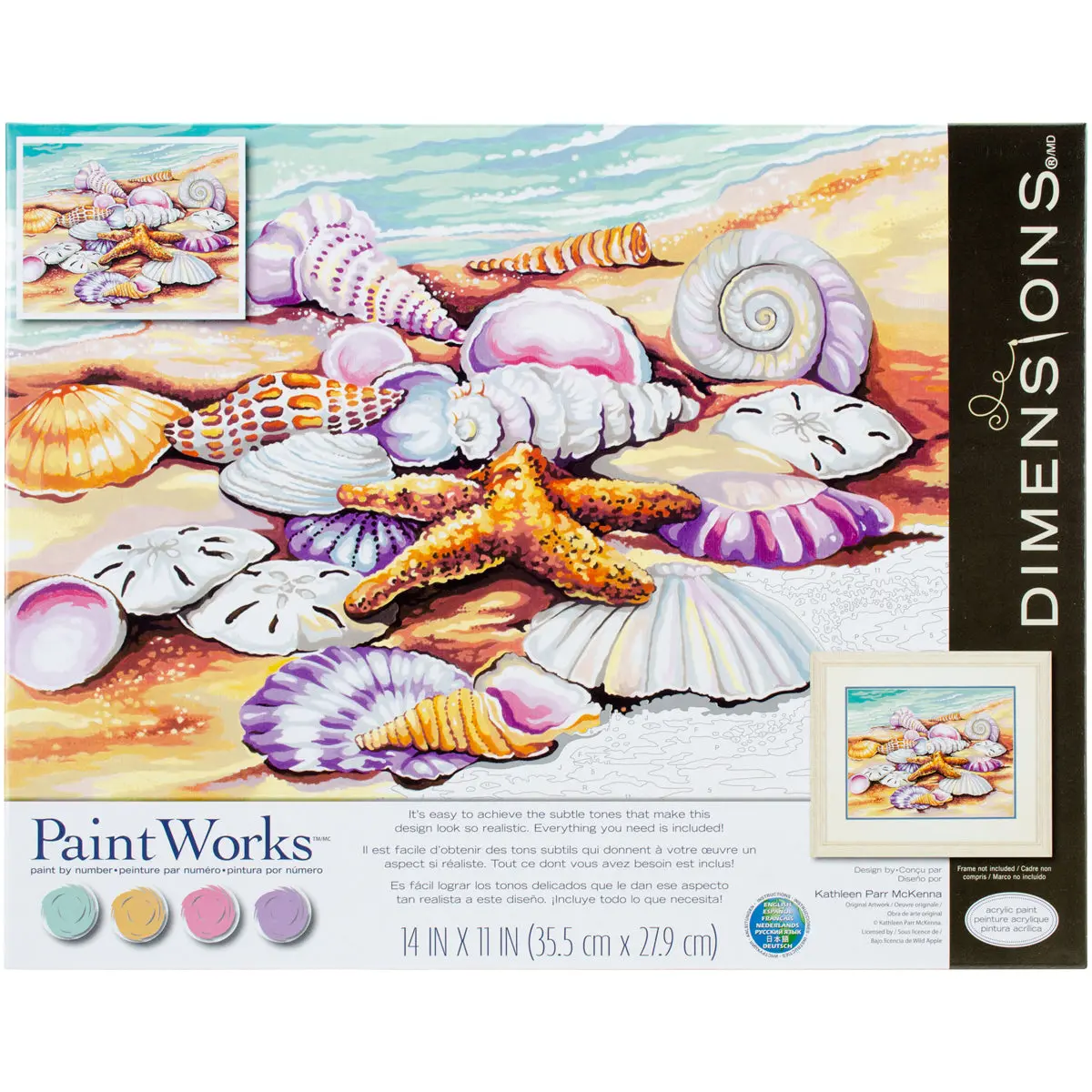 Paint Works Paint By Number Kit 11"X14"-Shells 1