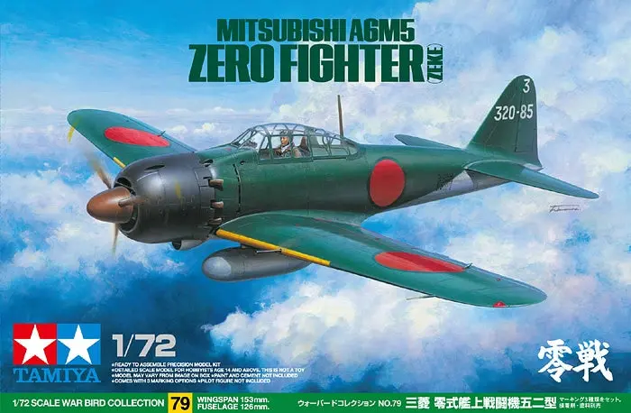 Tamiya 60779 1/72 Mitsubishi A6m5 (Zeke) Zero Fighter 1