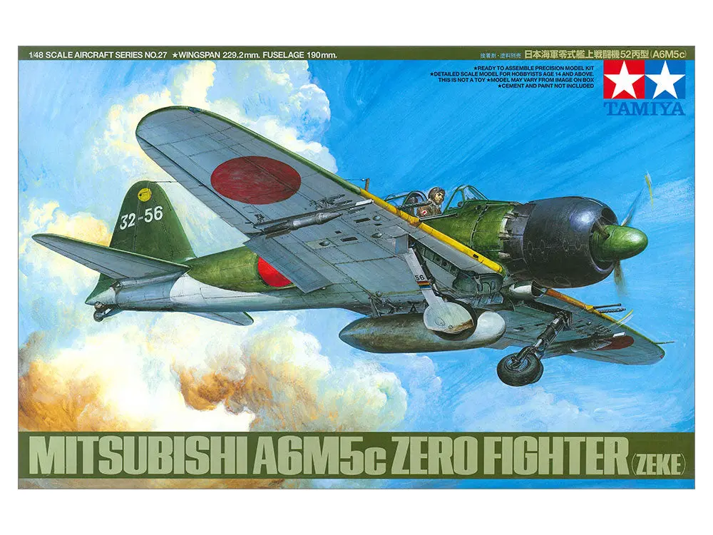 Tamiya 61027 1/48 Mitsubishi Zero A6m5c T52 1