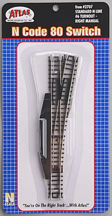 Atlas 2707 N Code 80 #6 Manual Right-Hand Turnout 1