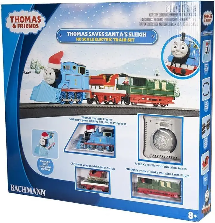 Bachmann Trains - Thomas Saves Santa's Sleigh Ready To Run Electric Train Set - Ho Scale 1