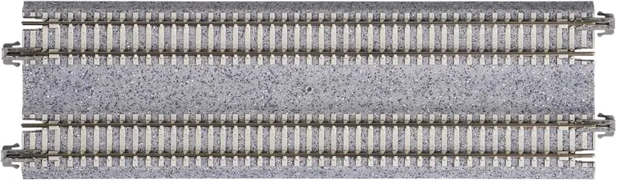 Kato N 7-5/16" Double Track Straight, Concrete Ties (2) 20-012 1