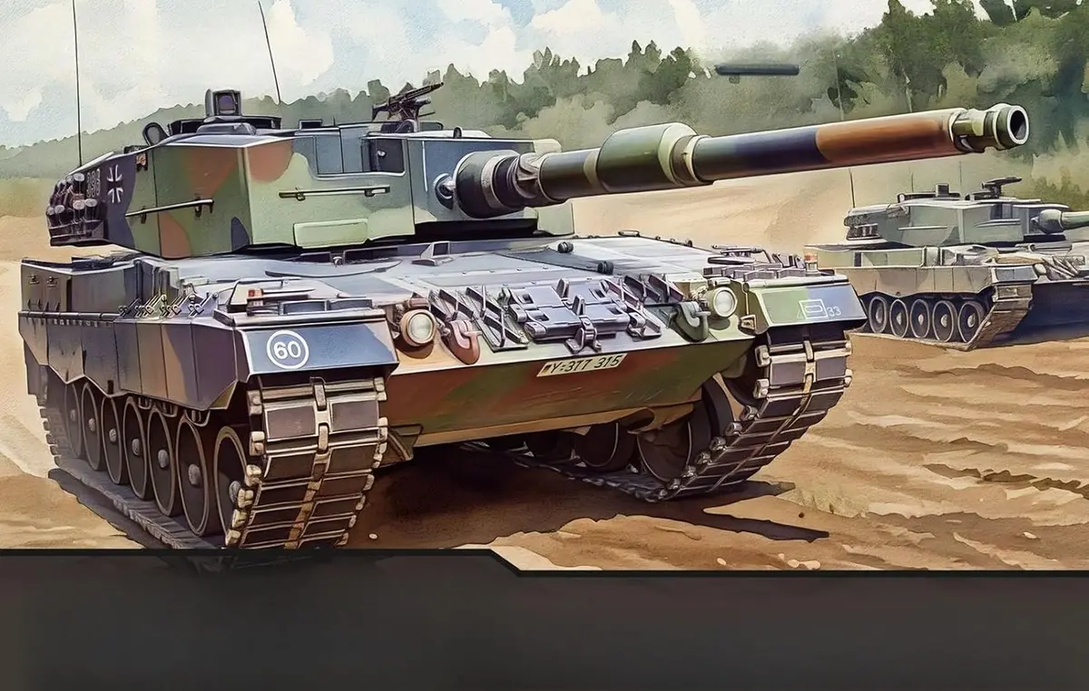 Meng 72-009 1/72 Leopard 2 A4 Howitzer German Main Battle Tank 1