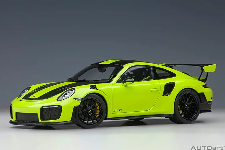 Autoart 1/18 Porsche 911 Gt2 Rs Weissach Package - Acid Green 1