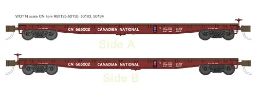 Wheels Of Time N 50128 General Purpose Flat Car, Canadian National #665118 1