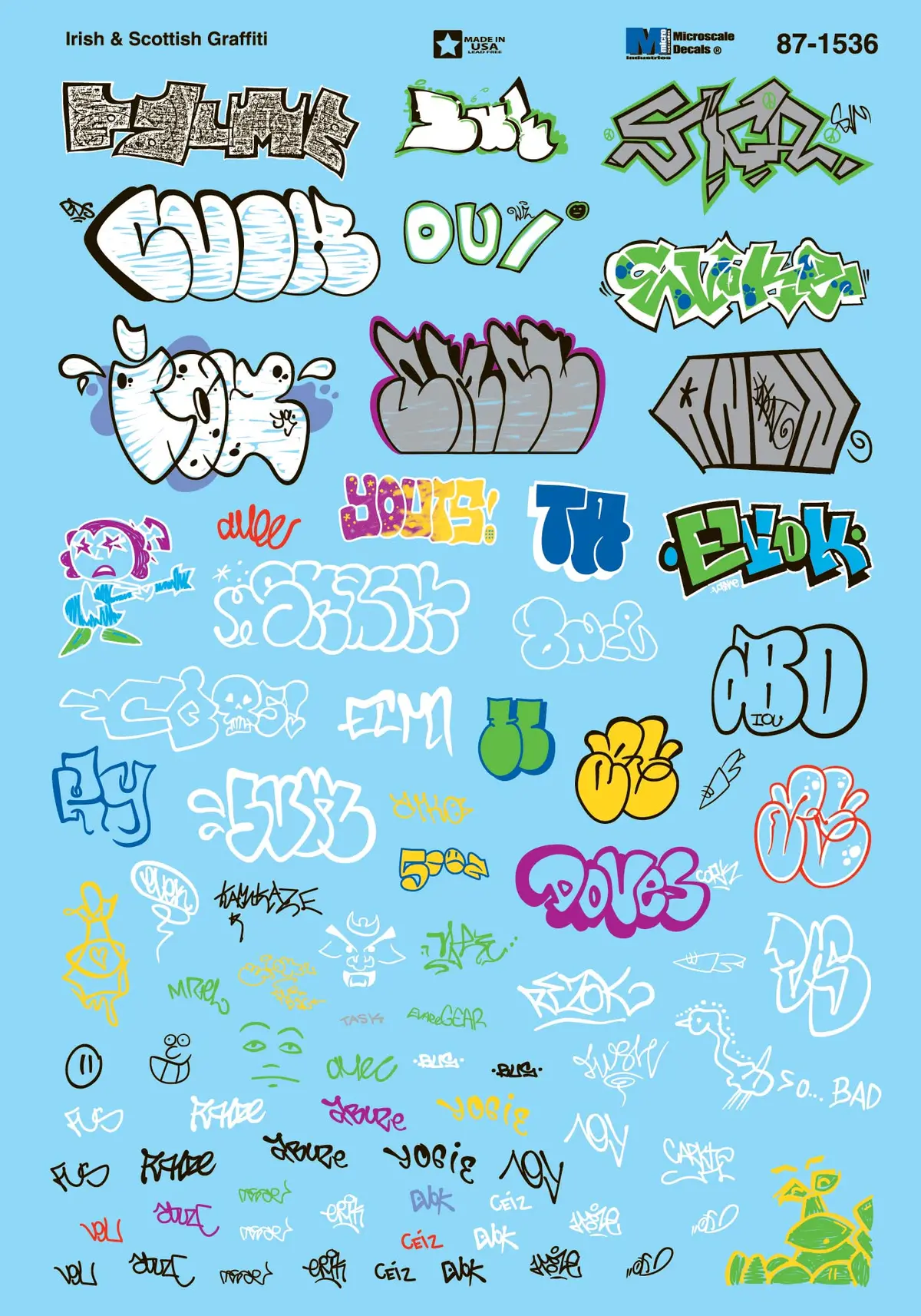 Microscale Industries Ho Irish And Scottish Graffiti Decals 1