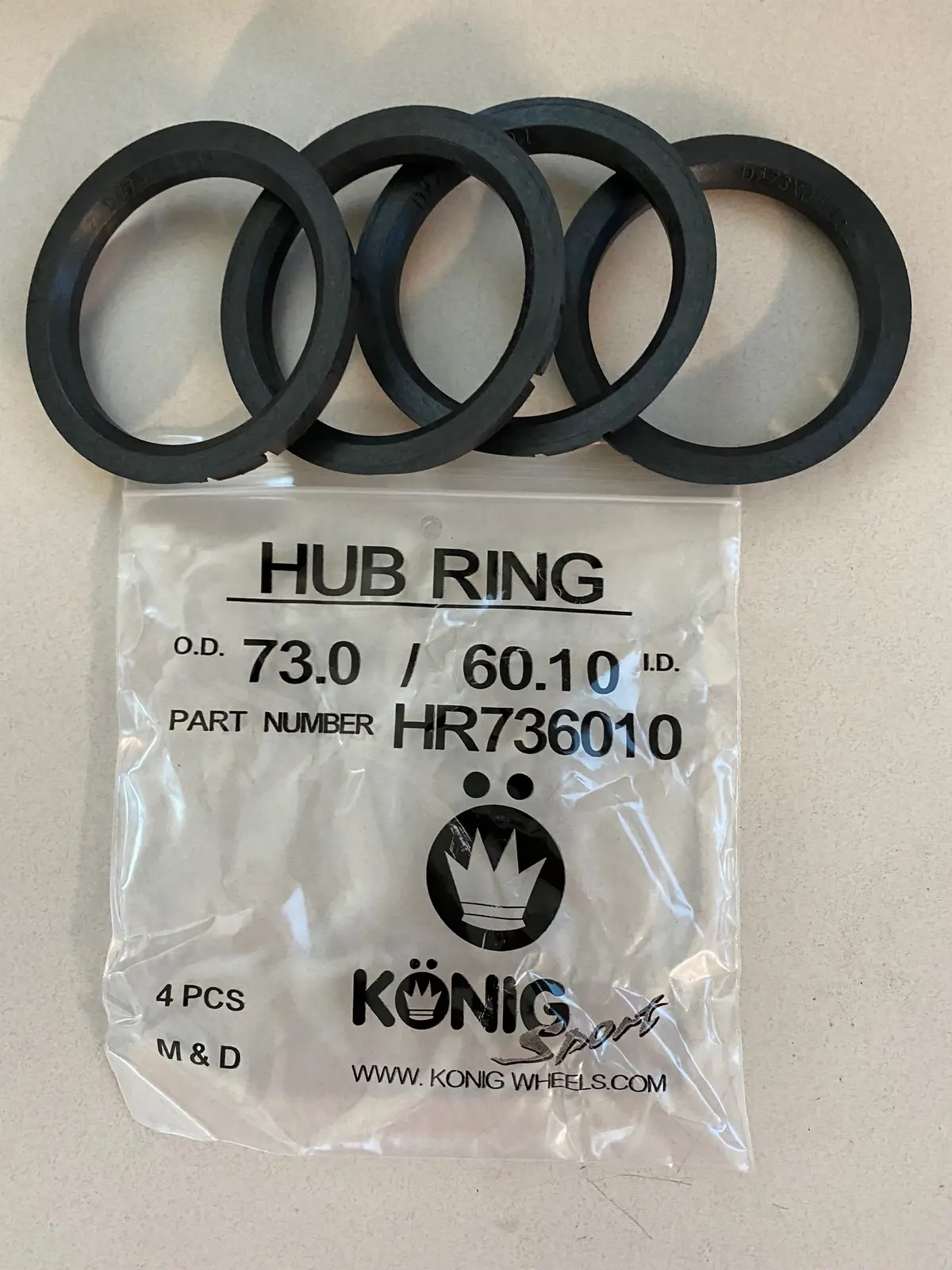 Hub Ring Set (4Pcs) - 73Mm O.D. / 60.1Mm 1