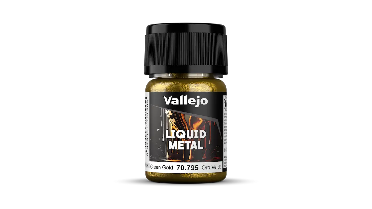 Vallejo Liquid Metal: Green Gold Alcohol Base 35Ml 1