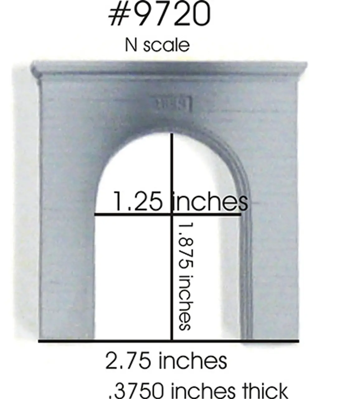 Chooch Enterprises 9720 - Single Concrete Tunnel Portal (2) - N Scale 1