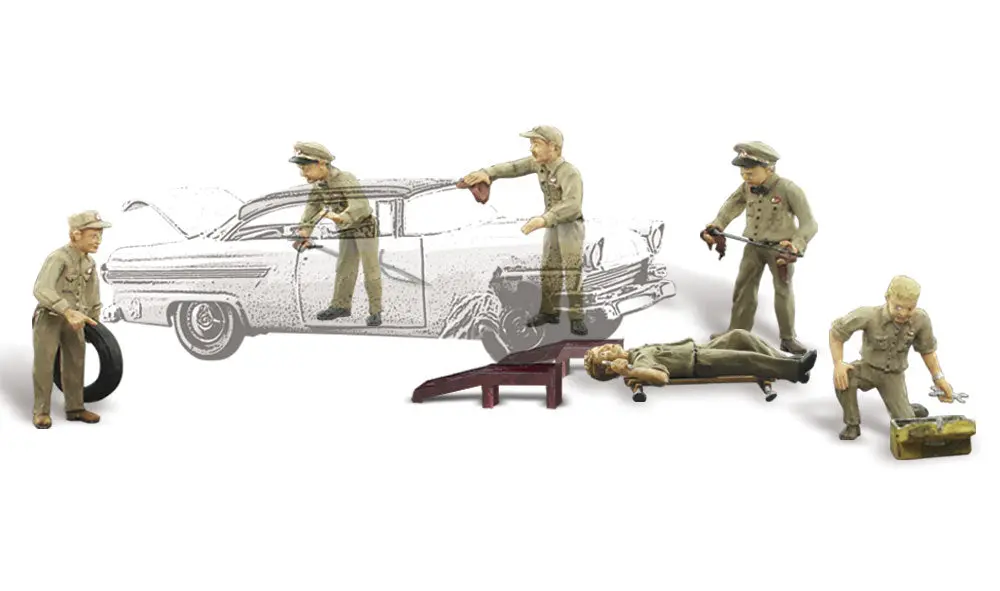 Woodland Scenics Service Station Attendants Ho Scale 1