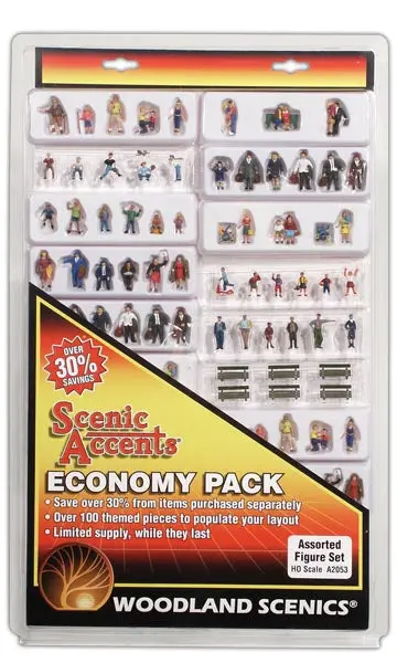 Woodland Scenics Economy Pack - Assorted Figure Set Ho Scale 1