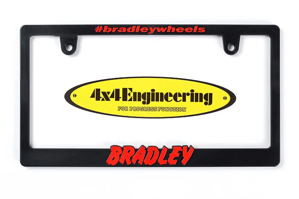 Bradley Wheels 3D Number Plate Frame 1