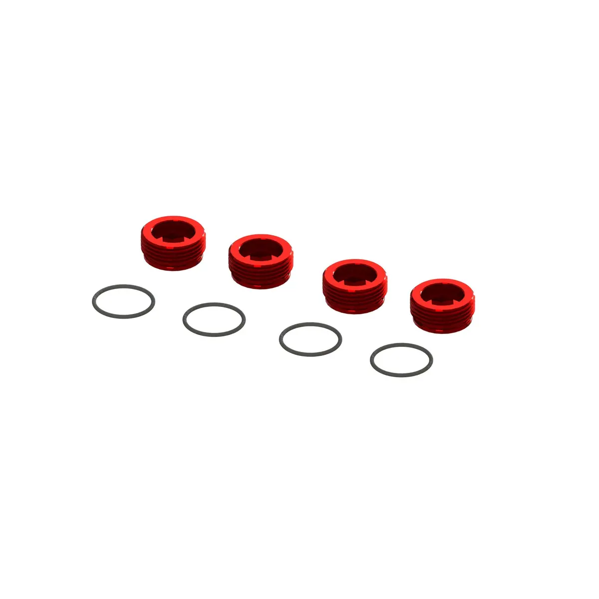 Aluminum Front Hub Nut & O-Rings 1