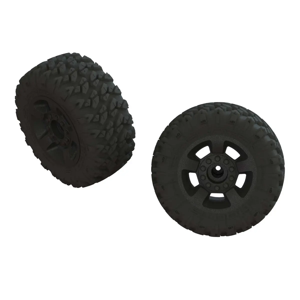 Dboots 1/8 Ragnarok Mt Mt 2.8 Tires & Wheels, Black 1