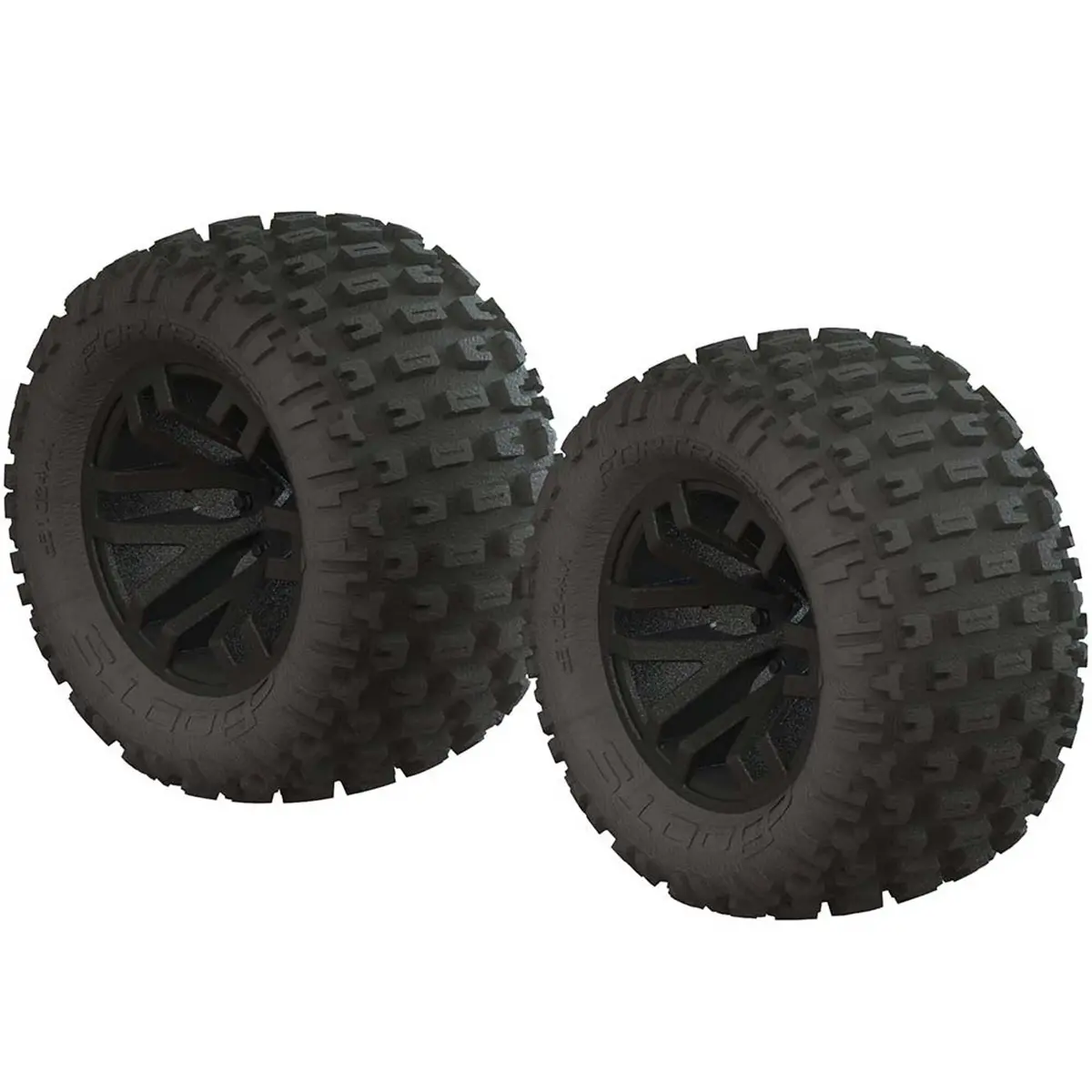 Dboots Fortress Mt 2.2/3.0 Tires & Wheels, 14Mm, Black 1