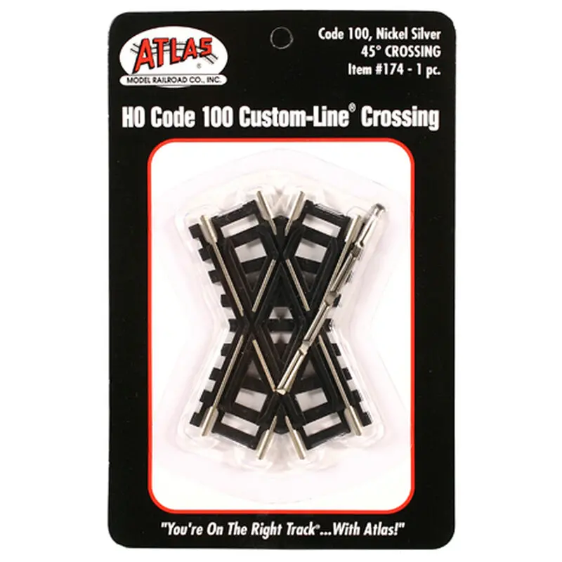 Atlas 174 Ho Code 100 Nickel Silver 45 Degree Crossing 1
