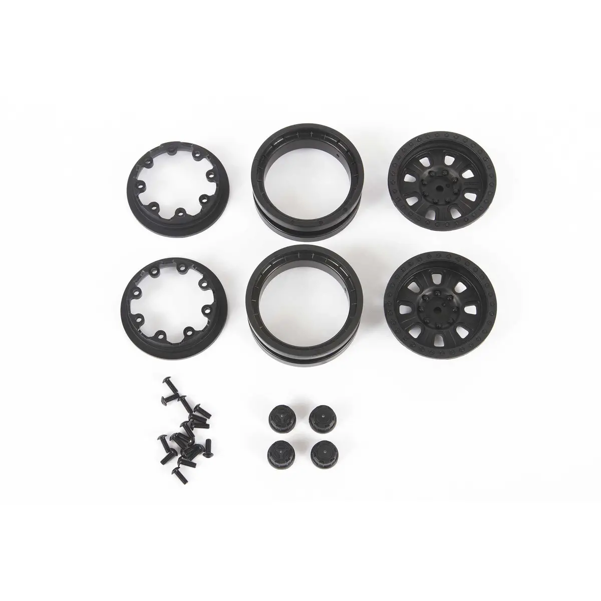 Raceline Monster 1.9 Beadlock Wheels, Black 1