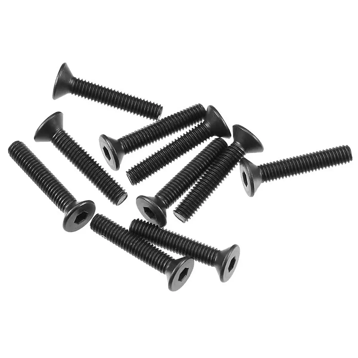Hex Socket Flat Head M3x16mm, Black (10) 1