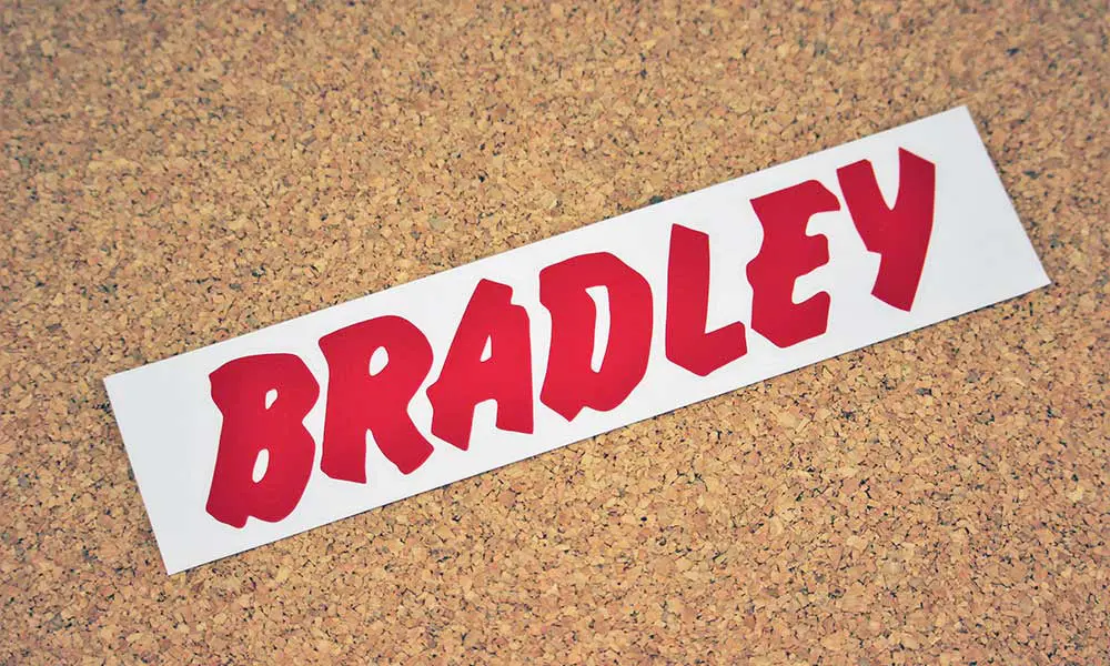 Bradley Wheels Sticker 1