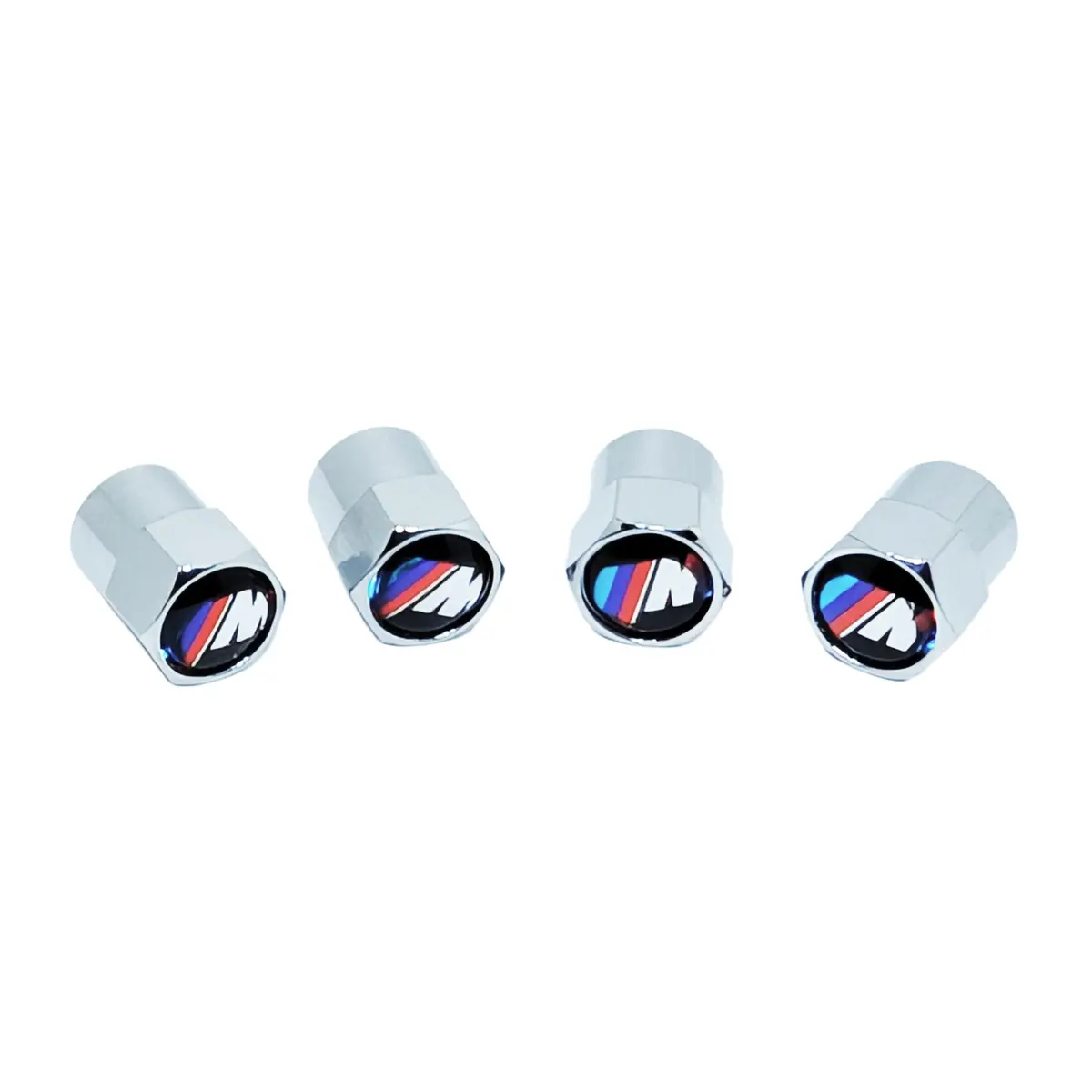 Chrome Valve Stem Tire Caps, Style: Bmw M-Power 1
