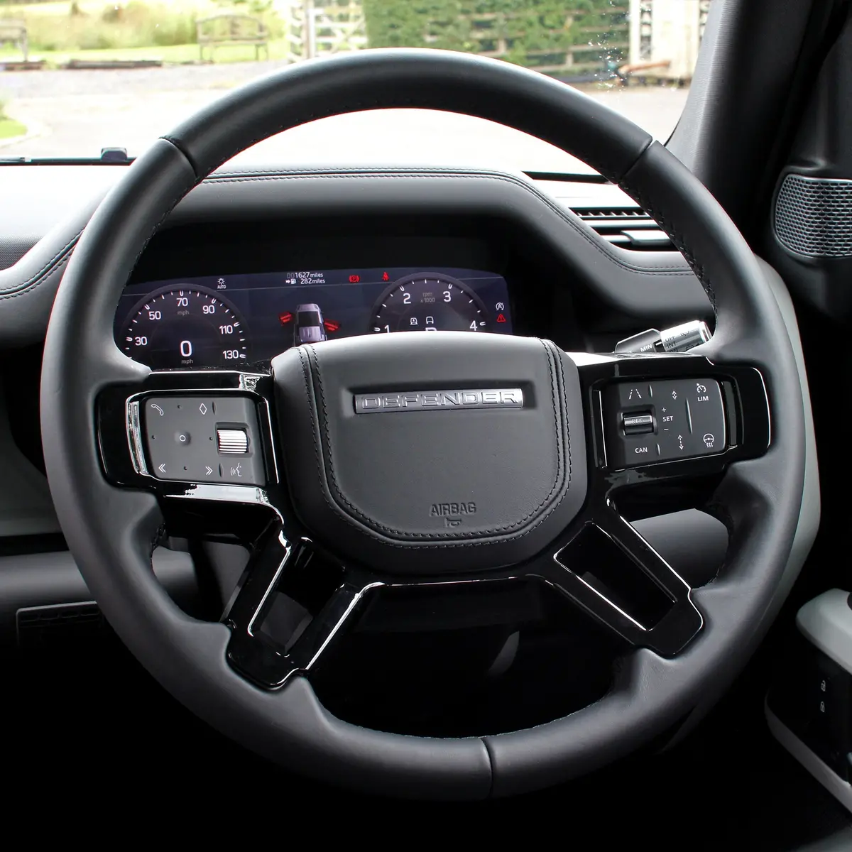 Black Steering Wheel Trim Cover For Land Rover Defender (2020+) 1