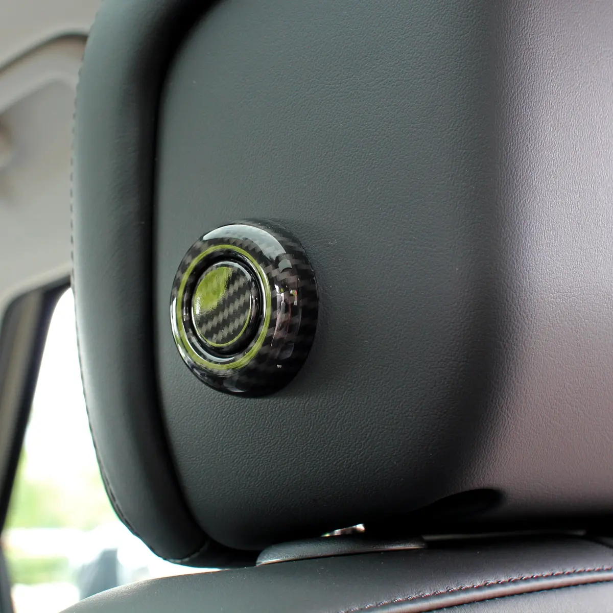 Carbon Effect Headrest Button Covers For Land Rover Defender (2020+) 1