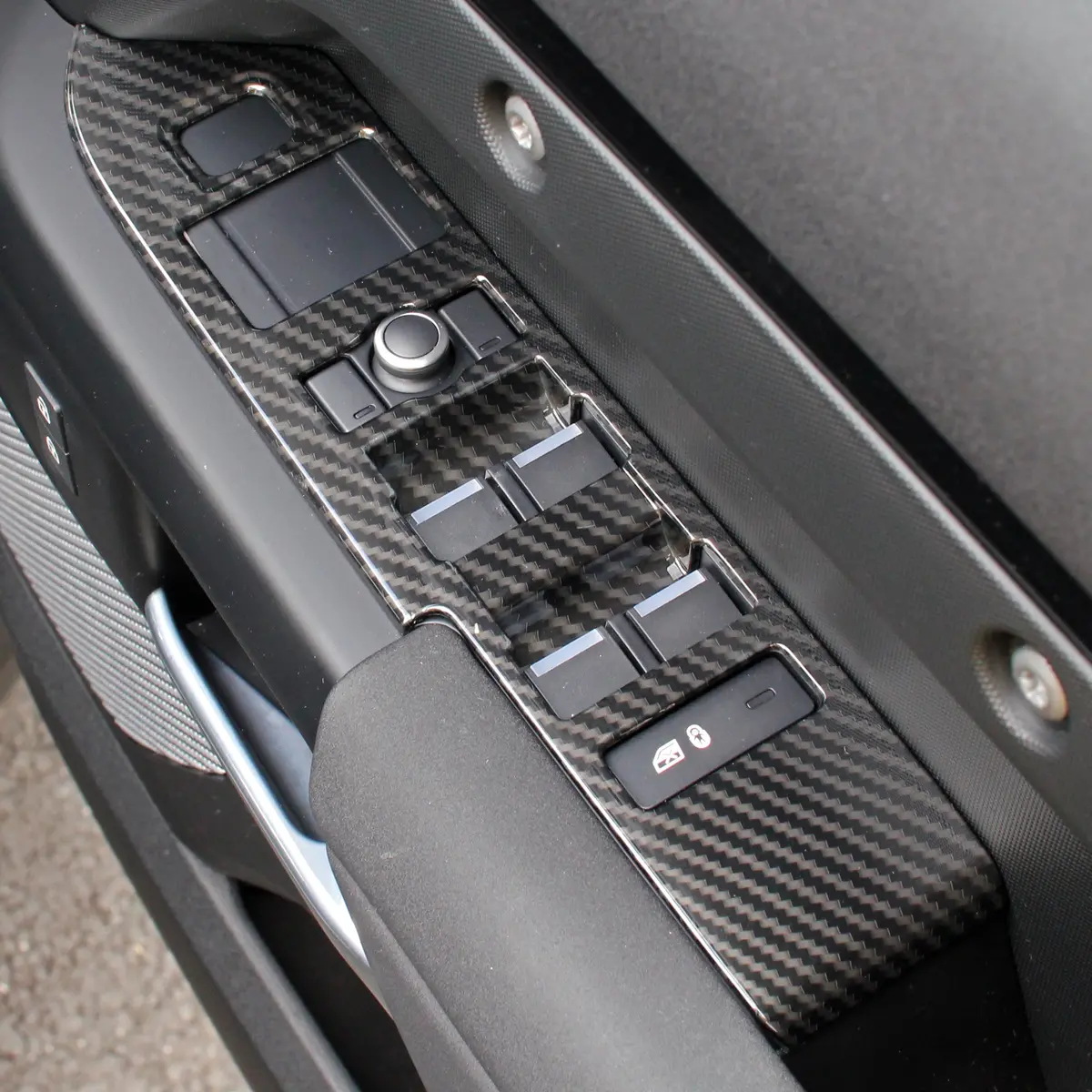 Carbon Effect Electric Window Switch Trim Cover Set For Land Rover Defender (2020+) 1