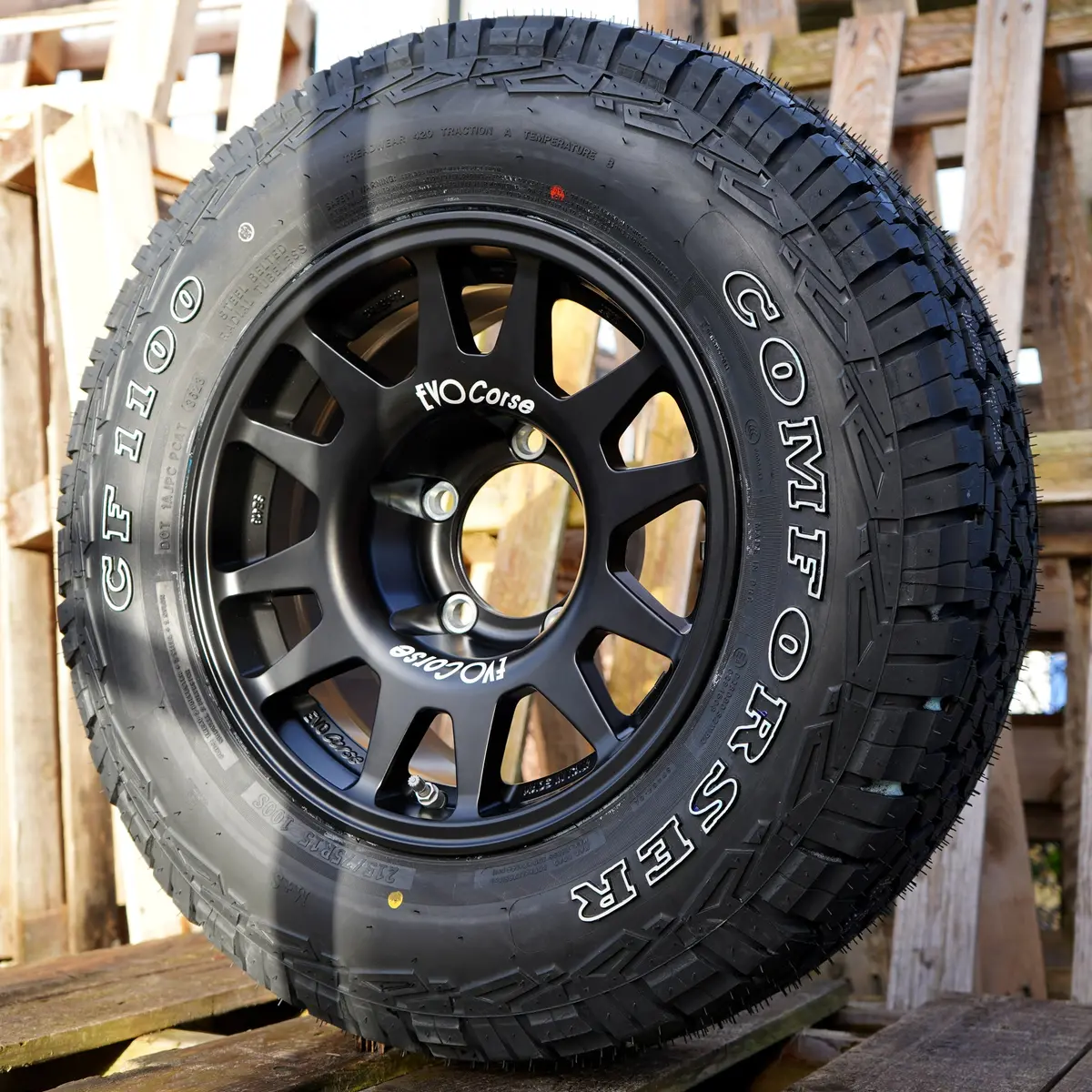 Evo Corse Dakarzero 15" Wheel & Tyre Package For Suzuki Jimny (2018+) - -25 Offset 12
