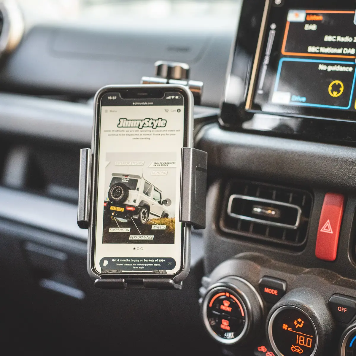 Phone Holder For Suzuki Jimny (2018+) 1
