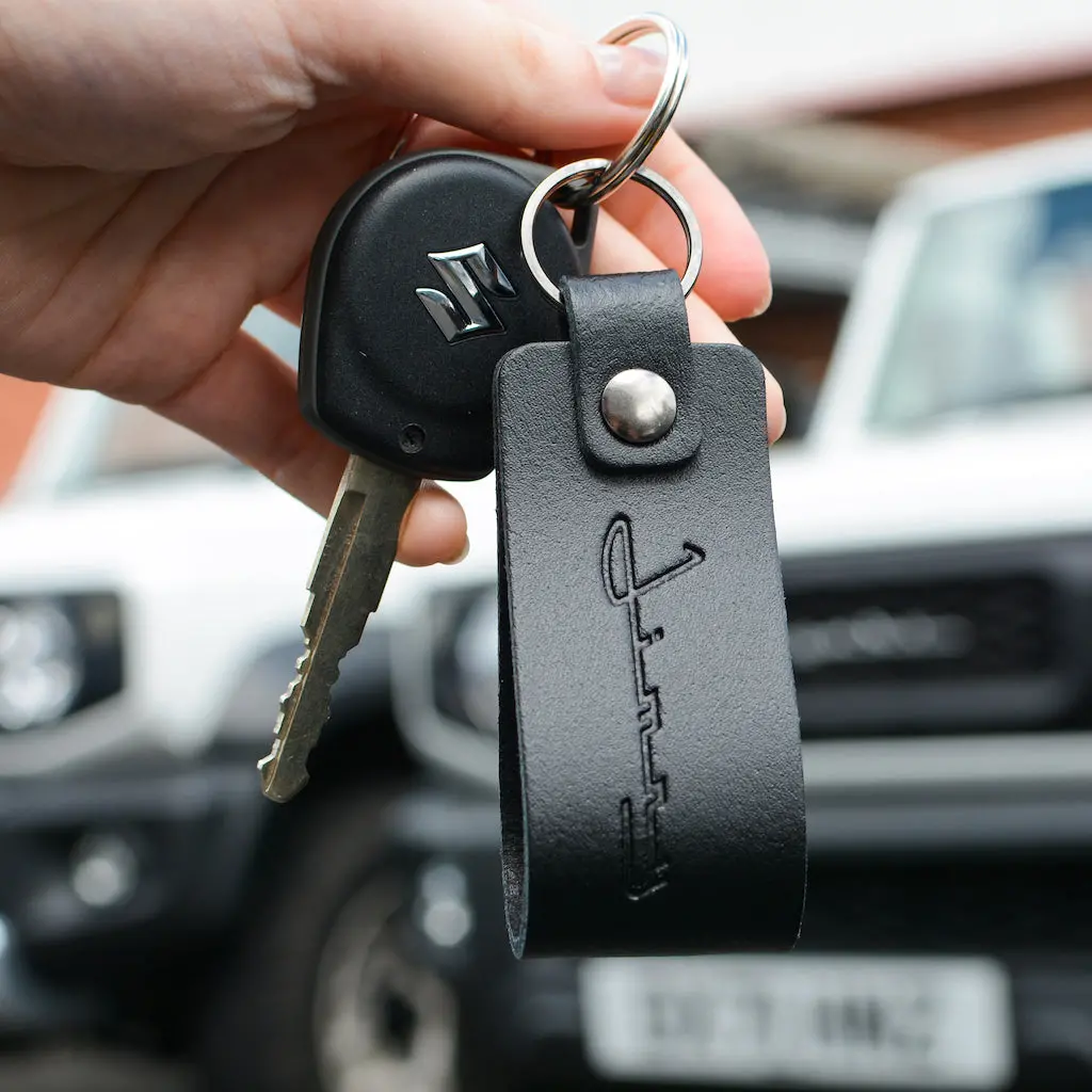 High Peak "Jimny" Leather Embossed Keyring 1