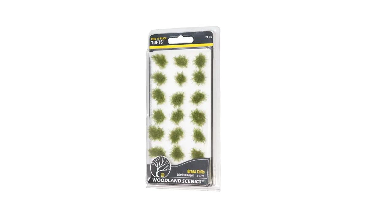 Woodland Scenics Medium Green Grass Tufts 1