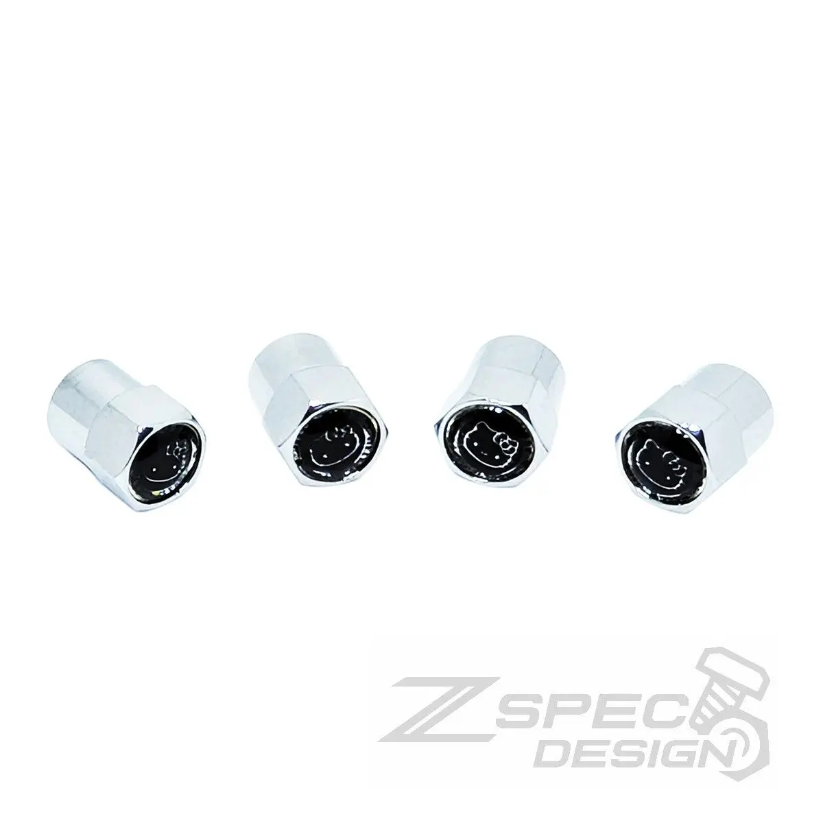 Chrome Valve Stem Tire Caps, Style: Kitty 2