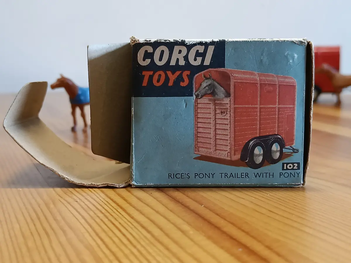 102 Rice Pony Trailer In Red Early Edition *With Original Box* 1