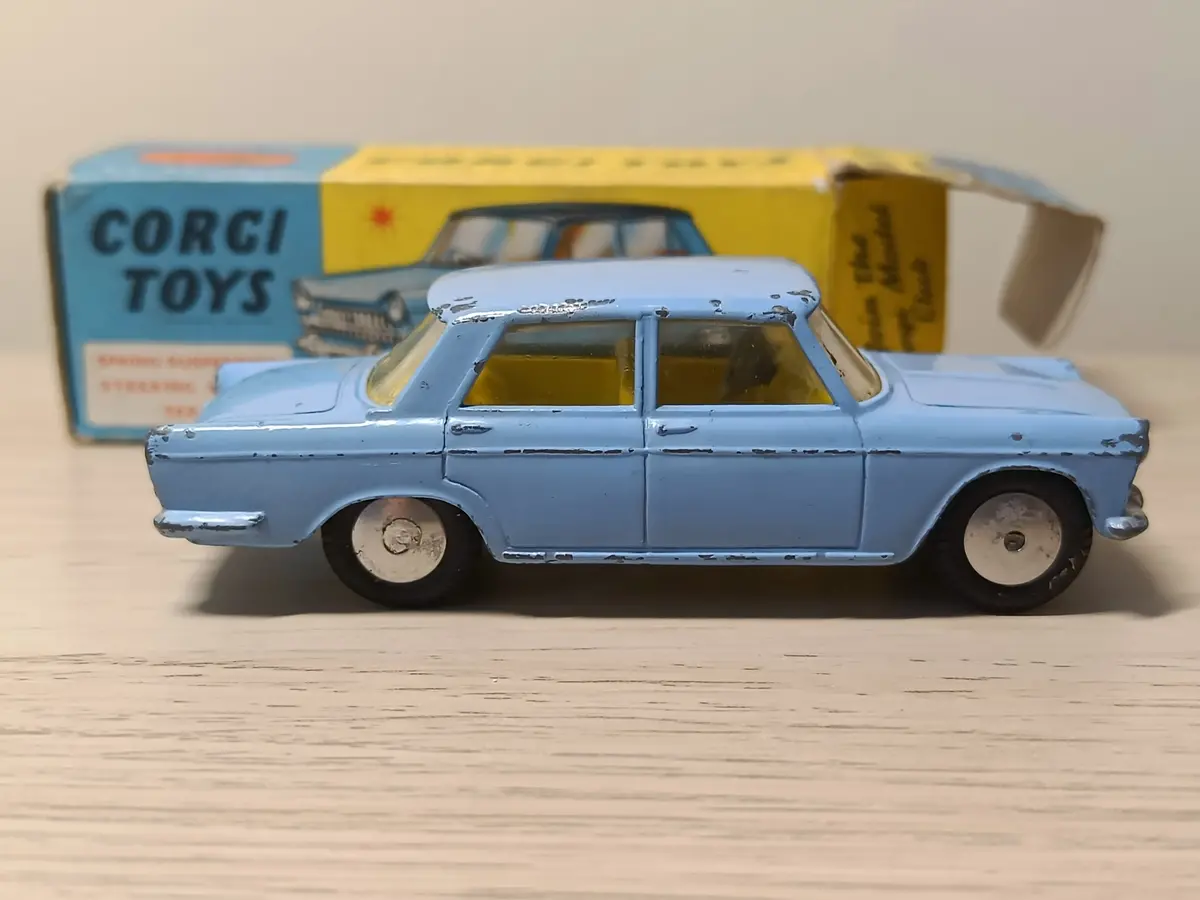 217 Fiat 1800 In Blue With Bright Yellow Seats *In Original Box* 1